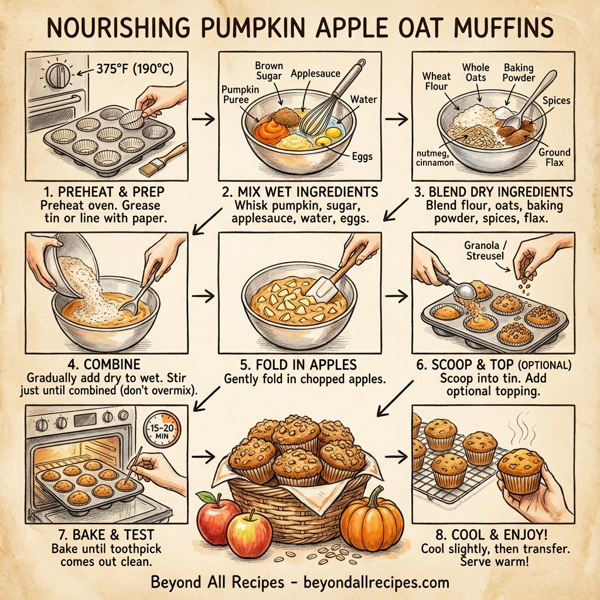 Nourishing Pumpkin Apple Oat Muffins instructions