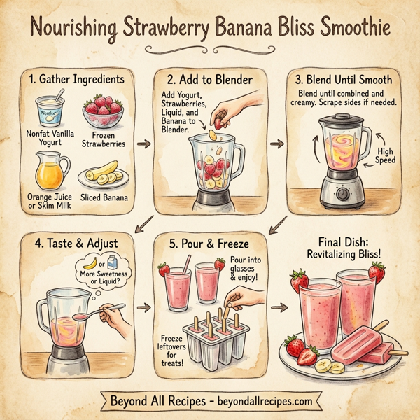 Nourishing Strawberry Banana Bliss Smoothie instructions