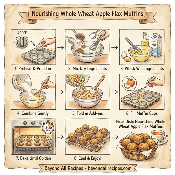 Nourishing Whole Wheat Apple Flax Muffins instructions