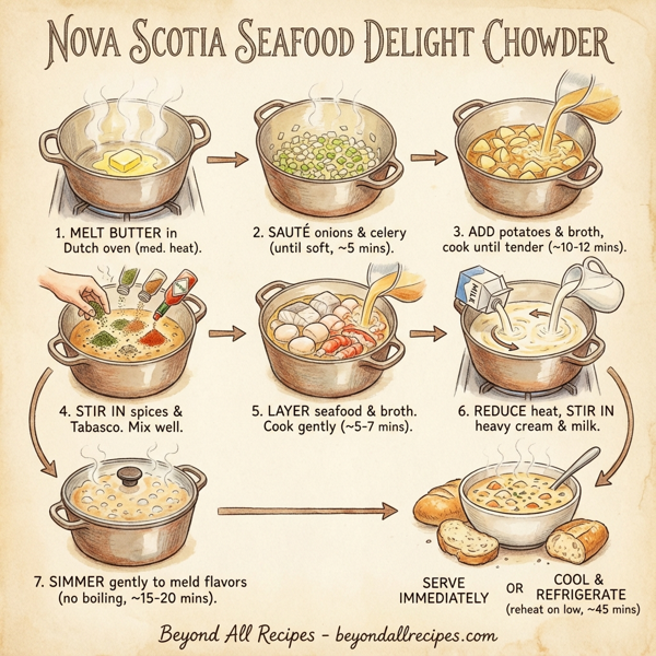 Nova Scotia Seafood Delight Chowder instructions
