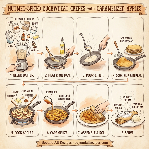 Nutmeg-spiced Buckwheat Crepes with Caramelized Apples instructions