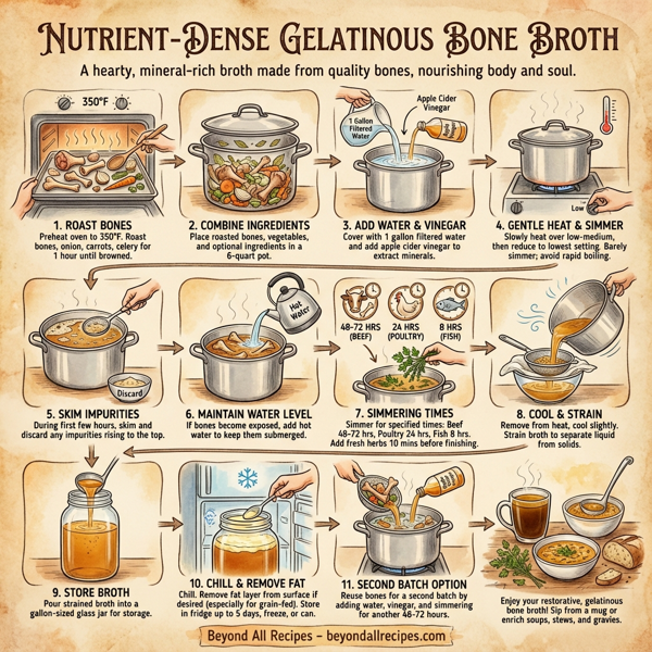 Nutrient-Dense Gelatinous Bone Broth instructions