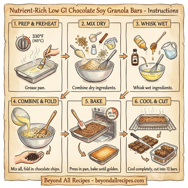 Nutrient-Rich Low GI Chocolate Soy Granola Bars instructions