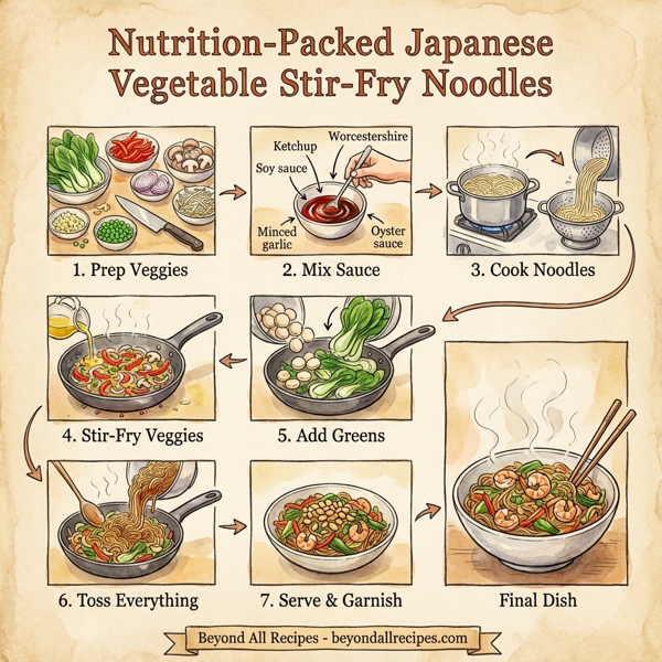 Nutrition-Packed Japanese Vegetable Stir-Fry Noodles instructions