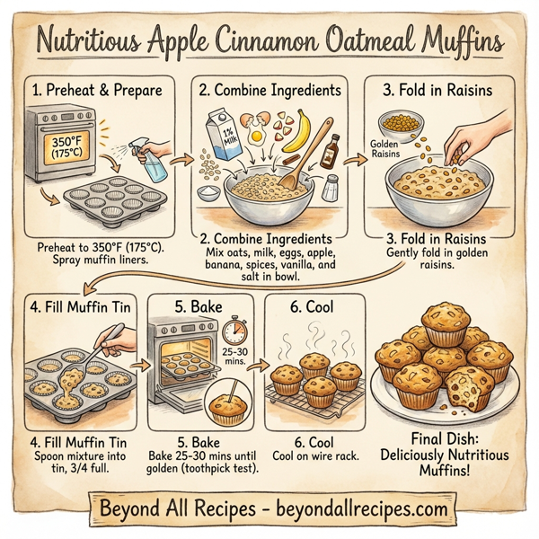 Nutritious Apple Cinnamon Oatmeal Muffins instructions
