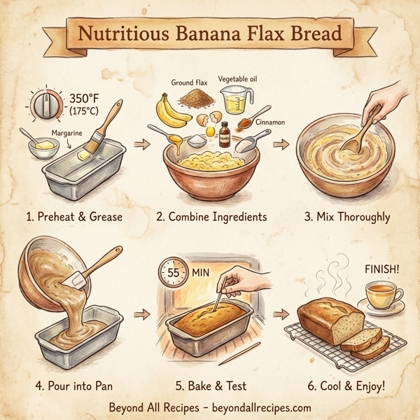 Nutritious Banana Flax Bread instructions