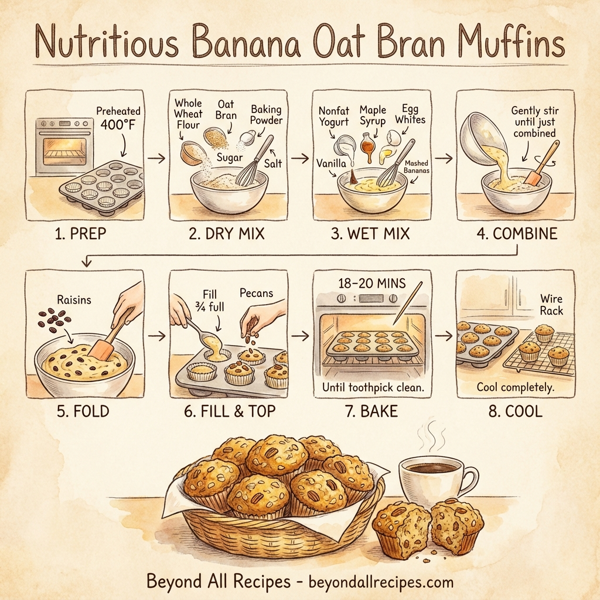 Nutritious Banana Oat Bran Muffins instructions