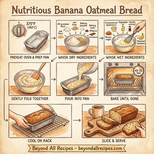 Nutritious Banana Oatmeal Bread instructions