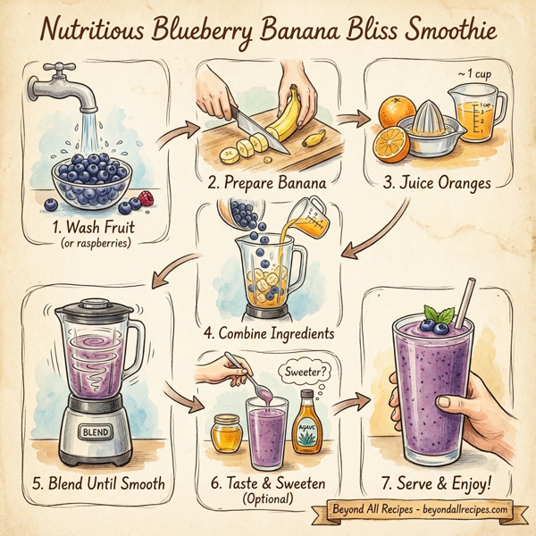 Nutritious Blueberry Banana Bliss Smoothie instructions