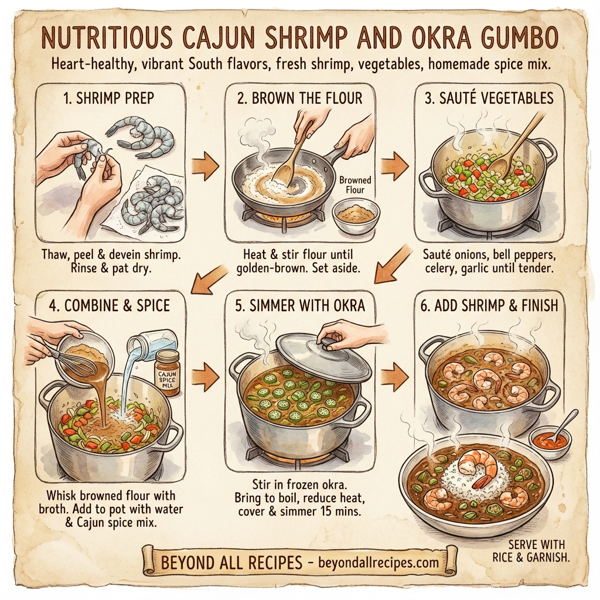 Nutritious Cajun Shrimp and Okra Gumbo instructions