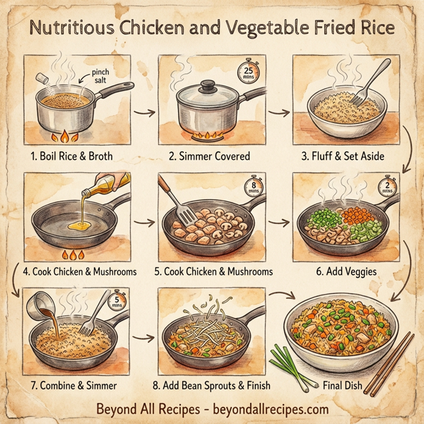 Nutritious Chicken and Vegetable Fried Rice instructions