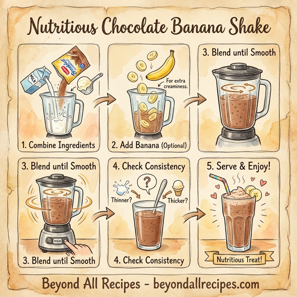 Nutritious Chocolate Banana Shake instructions