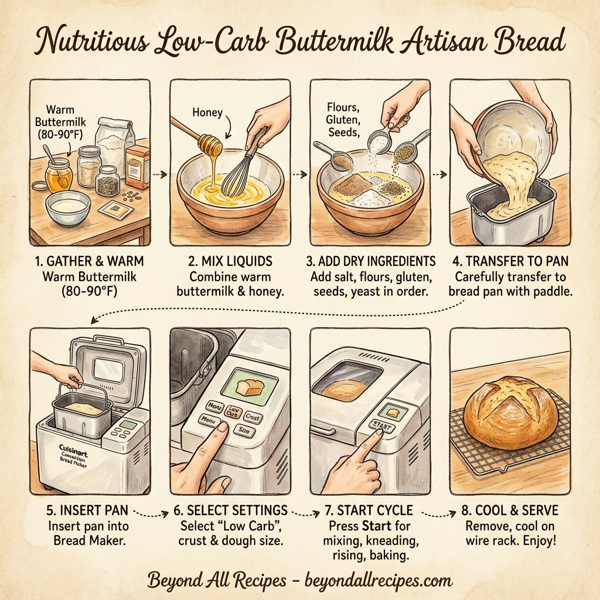 Nutritious Low-Carb Buttermilk Artisan Bread instructions