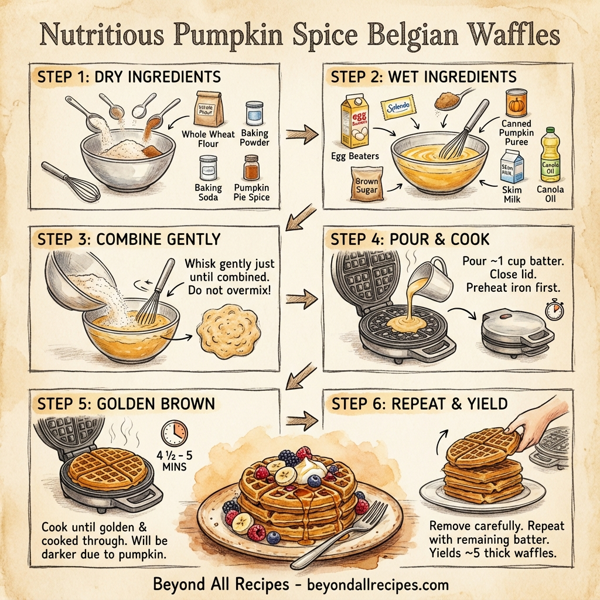 Nutritious Pumpkin Spice Belgian Waffles instructions
