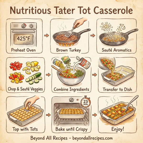 Nutritious Tater Tot Casserole instructions