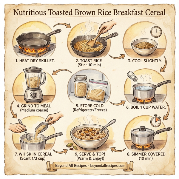 Nutritious Toasted Brown Rice Breakfast Cereal instructions