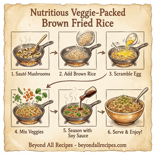 Nutritious Veggie-Packed Brown Fried Rice instructions