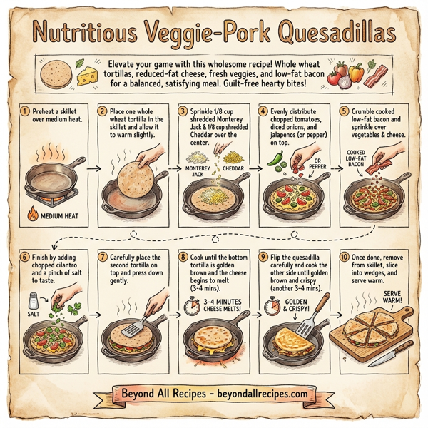 Nutritious Veggie-Pork Quesadillas instructions