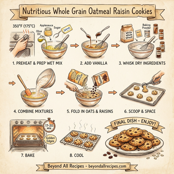 Nutritious Whole Grain Oatmeal Raisin Cookies instructions