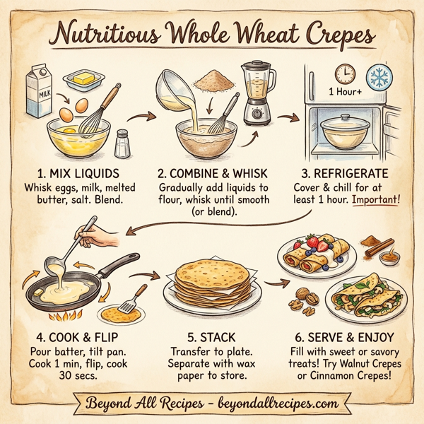 Nutritious Whole Wheat Crepes instructions