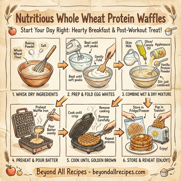 Nutritious Whole Wheat Protein Waffles instructions