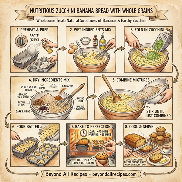 Nutritious Zucchini Banana Bread with Whole Grains instructions