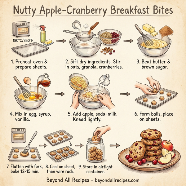 Nutty Apple-Cranberry Breakfast Bites instructions