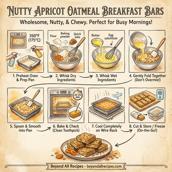 Nutty Apricot Oatmeal Breakfast Bars instructions