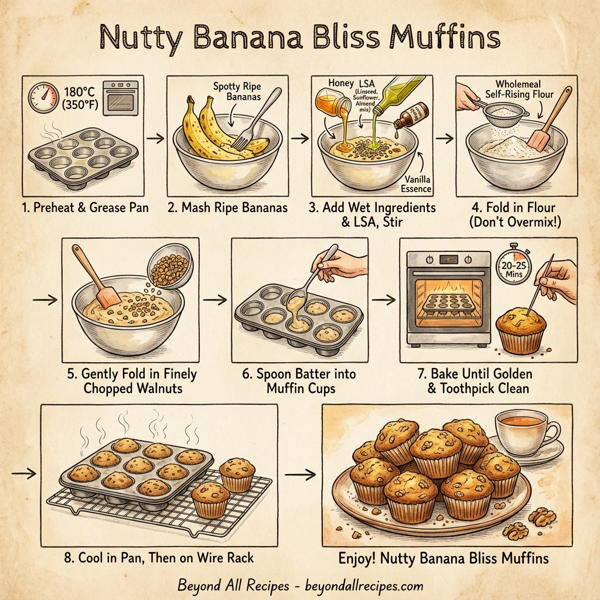 Nutty Banana Bliss Muffins instructions