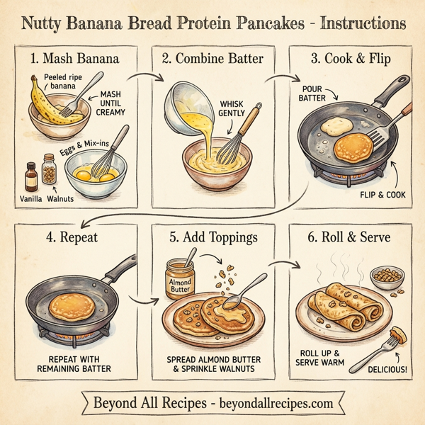Nutty Banana Bread Protein Pancakes instructions