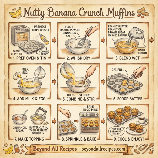 Nutty Banana Crunch Muffins instructions