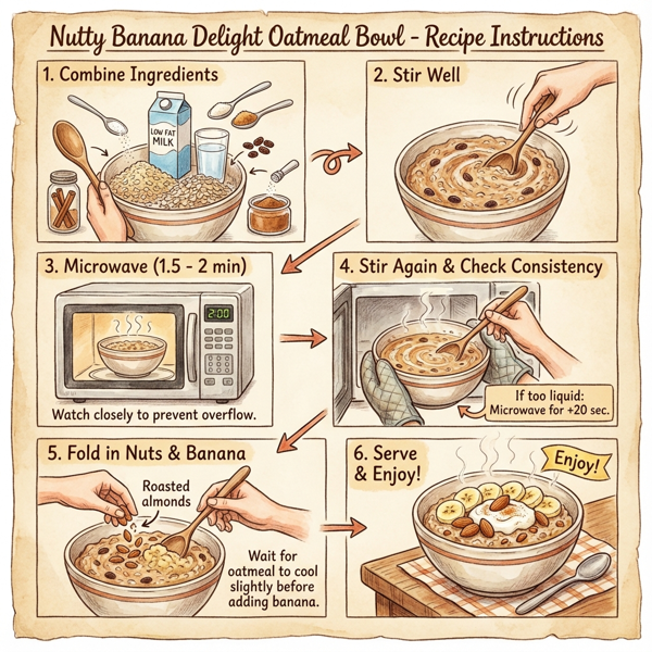 Nutty Banana Delight Oatmeal Bowl instructions