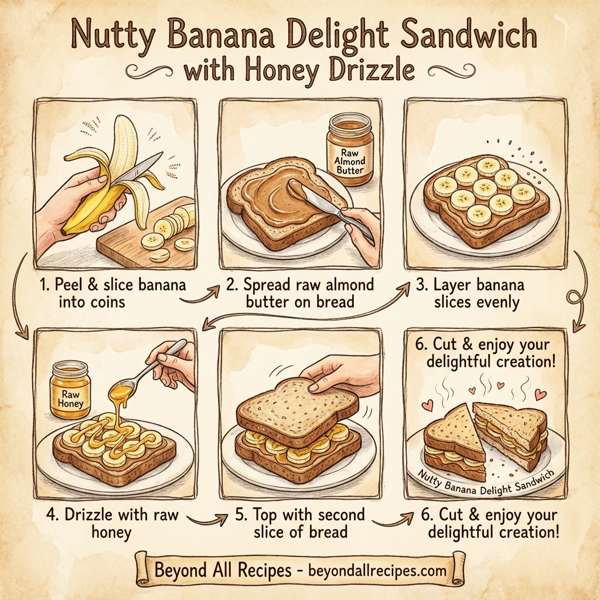 Nutty Banana Delight Sandwich with Honey Drizzle instructions