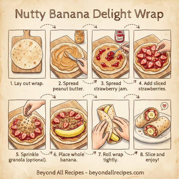 Nutty Banana Delight Wrap instructions