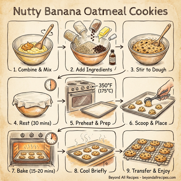 Nutty Banana Oatmeal Cookies instructions