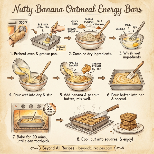 Nutty Banana Oatmeal Energy Bars instructions