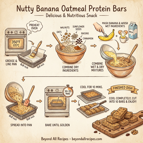 Nutty Banana Oatmeal Protein Bars instructions