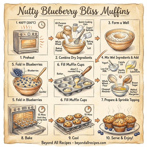 Nutty Blueberry Bliss Muffins instructions