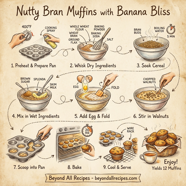 Nutty Bran Muffins with Banana Bliss instructions