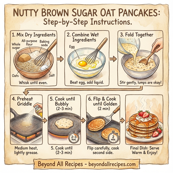 Nutty Brown Sugar Oat Pancakes instructions