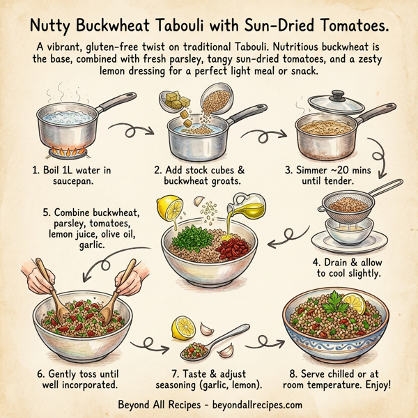 Nutty Buckwheat Tabouli with Sun-Dried Tomatoes instructions