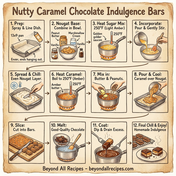 Nutty Caramel Chocolate Indulgence Bars instructions