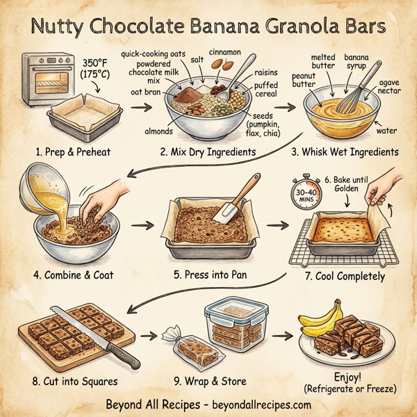 Nutty Chocolate Banana Granola Bars instructions