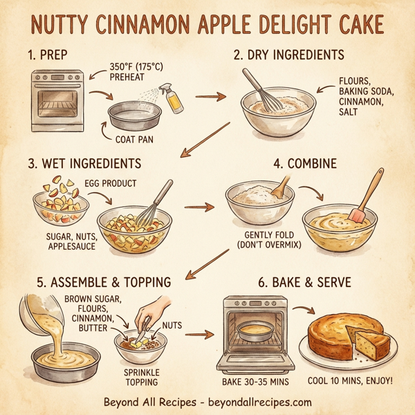 Nutty Cinnamon Apple Delight Cake instructions
