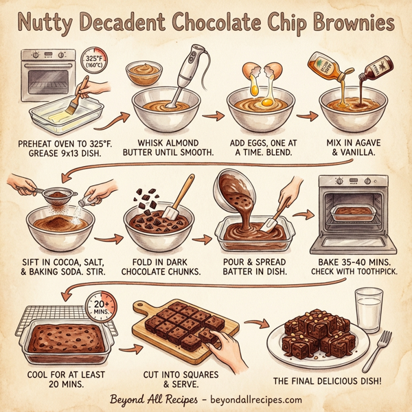 Nutty Decadent Chocolate Chip Brownies instructions