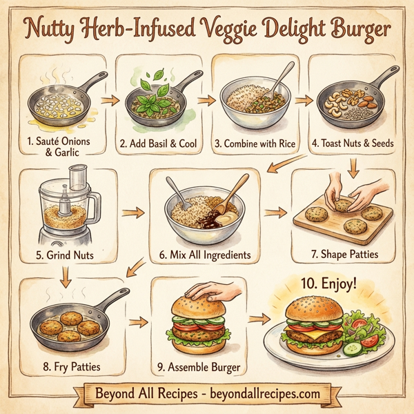 Nutty Herb-Infused Veggie Delight Burger instructions