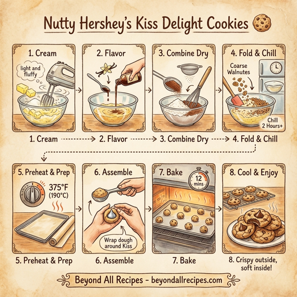 Nutty Hershey's Kiss Delight Cookies instructions