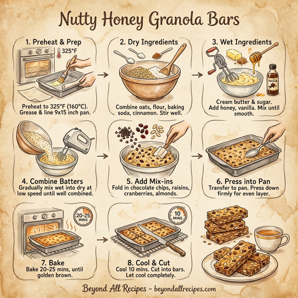 Nutty Honey Granola Bars instructions