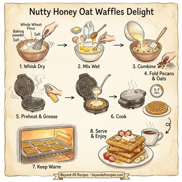 Nutty Honey Oat Waffles Delight instructions