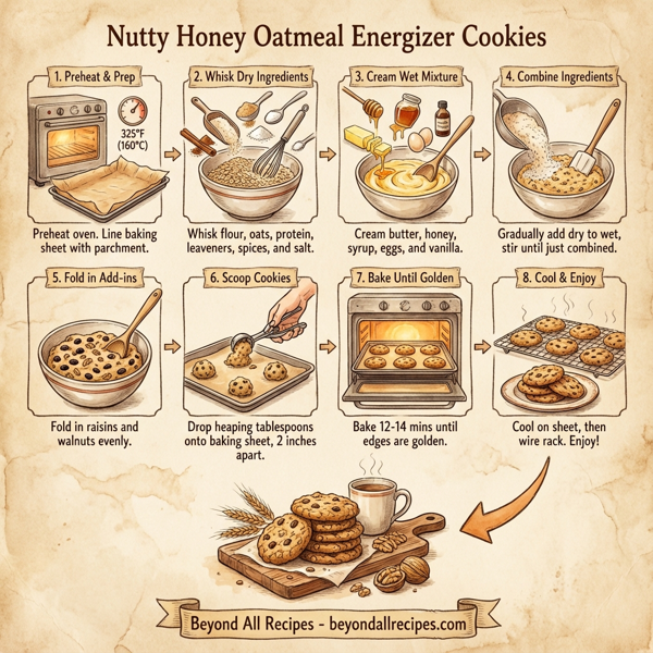 Nutty Honey Oatmeal Energizer Cookies instructions